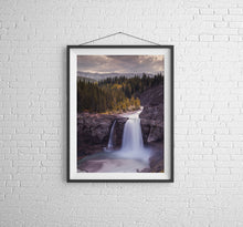 Load image into Gallery viewer, Ram Falls Waterfall Photography | Alberta Canada Rockies Mountain Landscape Art - Home Decor Gifts