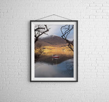 Load image into Gallery viewer, Isle of Skye Prints | A Yacht sits one of Scotlands beautiful loch's, Scottish art prints