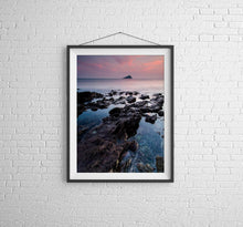 Load image into Gallery viewer, Devon Photography of Wembury Beach | Great Mewstone Rock wall art - Home Decor Gifts