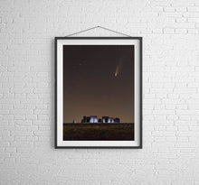 Load image into Gallery viewer, Neowise Comet Print | Stonehenge Pictures for Sale and Space Photos - Home Decor Gifts