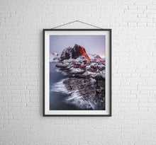 Load image into Gallery viewer, Lofoten Islands Print of Hamnoy, Mountain Photography for Sale Home Decor Prints