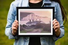 Load image into Gallery viewer, Seven Sisters Cliffs & Coastguard Cottages East Sussex Seascape Photography Print