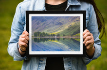 Load image into Gallery viewer, Buttermere Lake District Tree Reflections Wall Art | Lake Photography Print