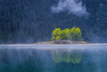 Load image into Gallery viewer, Eibsee Lake, Germany | Misty Island Trees & Reflection Photography Print
