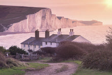 Load image into Gallery viewer, Seven Sisters Cliffs & Coastguard Cottages East Sussex Seascape Photography Print
