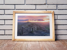 Load image into Gallery viewer, Hope Valley Sunrise | Mam Tor Peak District Landscape Photography, English Wall Art - Home Decor Gifts