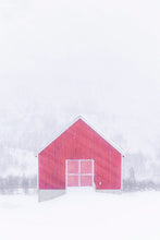 Load image into Gallery viewer, Scandinavian Minimalist art | Norwegian Red Hut Prints, Norwegian art - Home Decor