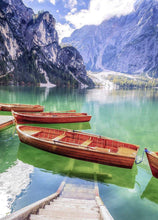 Load image into Gallery viewer, Dolomites art of Lago di Braies | Italian wall art, Pragser Wildsee Mountain photography