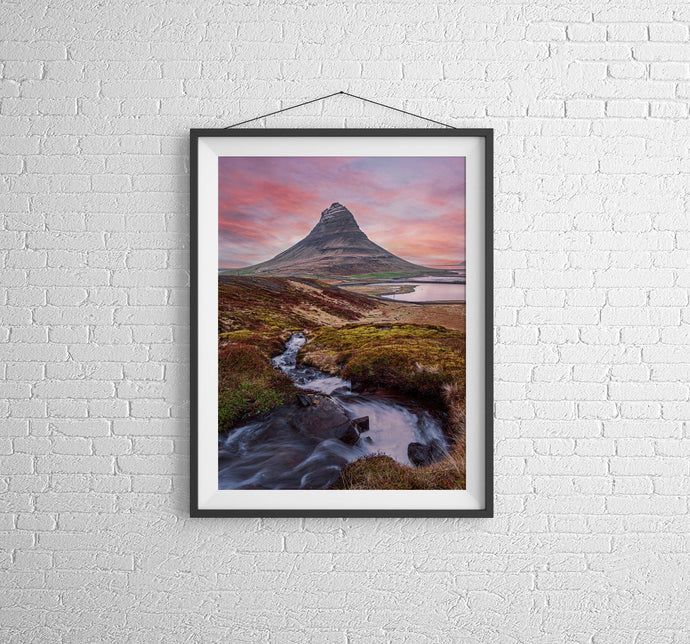 Kirkjufell Mountain Photography | Sunset Scandinavian Prints - Relight Home Decor Gifts - Sebastien Coell Photography