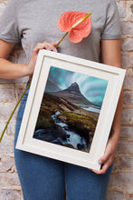 Load image into Gallery viewer, Northern Lights wall art of Kirkjufell | Mountain Photography, Scandinavian Prints - Relight Home Decor Gifts - Sebastien Coell Photography