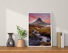 Load image into Gallery viewer, Kirkjufell Mountain Photography | Sunset Scandinavian Prints - Relight Home Decor Gifts - Sebastien Coell Photography