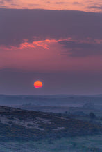 Load image into Gallery viewer, Dartmoor Sunset Wall Art | Red Sky Landscape Photography, Devon Valley Prints - Home Decor Gifts - Sebastien Coell Photography