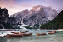 Load image into Gallery viewer, Lago Di Braies Wall Art | Pragser Wildsee Lake Photography, Dolomiti Mountain photography