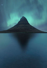 Load image into Gallery viewer, Aurora Borealis wall art of Kirkjufell Mountain | Fine Art Polar Lights Photography - Relight Home Decor Gifts - Sebastien Coell Photography