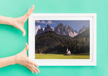 Load image into Gallery viewer, Val Di Funes Photo Print | St Johann Church Wall Art, Home Decor Gifts