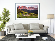 Load image into Gallery viewer, St Johann in Ranui Prints | Val Di Funes wall art, Home Decor Gifts