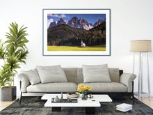 Load image into Gallery viewer, Val Di Funes Photo Print | St Johann Church Wall Art, Home Decor Gifts