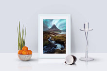 Load image into Gallery viewer, Northern Lights wall art of Kirkjufell | Mountain Photography, Scandinavian Prints - Relight Home Decor Gifts - Sebastien Coell Photography