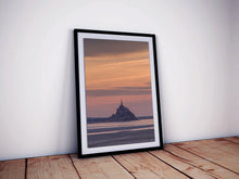 Load image into Gallery viewer, Mont Saint Michel Castle | Normandy Dusk Seascape Photography - Home Decor
