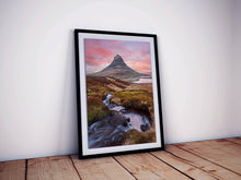 Load image into Gallery viewer, Kirkjufell Mountain Photography | Sunset Scandinavian Prints - Relight Home Decor Gifts - Sebastien Coell Photography