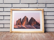 Load image into Gallery viewer, Tre Cime Di Lavaredo Wall Art | Mountain Photography For Sale, Northern Italy Home Decor