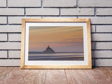 Load image into Gallery viewer, Mont Saint Michel Castle | Normandy Dusk Seascape Photography - Home Decor