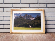 Load image into Gallery viewer, Val Di Funes Photo Print | St Johann Church Wall Art, Home Decor Gifts