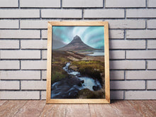 Load image into Gallery viewer, Northern Lights wall art of Kirkjufell | Mountain Photography, Scandinavian Prints - Relight Home Decor Gifts - Sebastien Coell Photography