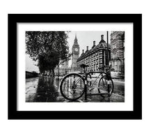 Load image into Gallery viewer, Fine art London Prints | a Lone Traveler at Westminster, Bigben Bike Photography - Sebastien Coell Photography