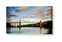 Load image into Gallery viewer, Panoramic Print of The Menai Suspension Bridge | Wales Photography - Home Decor Gifts - Sebastien Coell Photography