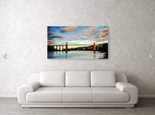 Load image into Gallery viewer, Panoramic Print of The Menai Suspension Bridge | Wales Photography - Home Decor Gifts - Sebastien Coell Photography