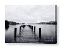 Load image into Gallery viewer, A Black and White Print | Coniston Water Jetty, Lake district wall art, Cumbria Home Decor - Sebastien Coell Photography