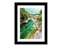 Load image into Gallery viewer, Switzerland art of Ponte dei Salti, Roman Bridge Prints for Sale, Mountain Photography Home Decor Gifts - SCoellPhotography