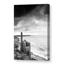 Load image into Gallery viewer, Cornish Prints | Black and White Wheal Coates Tin Mine Wall Art - Home Decor - Sebastien Coell Photography