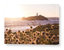 Load image into Gallery viewer, Cornwall prints | Godrevy Lighthouse wall art, Cornish Wildflower Seascape - Home Decor - Sebastien Coell Photography