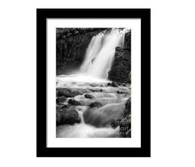 Load image into Gallery viewer, Dartmoor Prints of Venford Twin Waterfall | Fine art Black and White Print - Home Decor - Sebastien Coell Photography