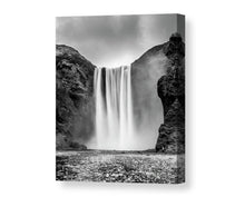 Load image into Gallery viewer, Print / Canvas of Iceland Skogafoss Waterfall wall art, Icelandic Photography wedding gift Christmas present gifts river home decor framed
