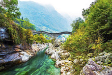 Load image into Gallery viewer, Swiss art Print of Ponte dei Salti, Roman Bridge wall art, Mountain Photography Home Decor Gifts - SCoellPhotography