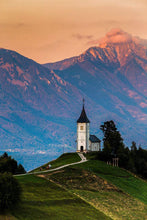 Load image into Gallery viewer, Mountain Photography of St Primoz | Jamnik Church art for Sale, Home Decor Gifts - Sebastien Coell Photography