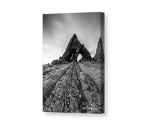 Load image into Gallery viewer, Black and White Print of Black Church Rock | North Devon Photography for Sale - Home Decor - Sebastien Coell Photography