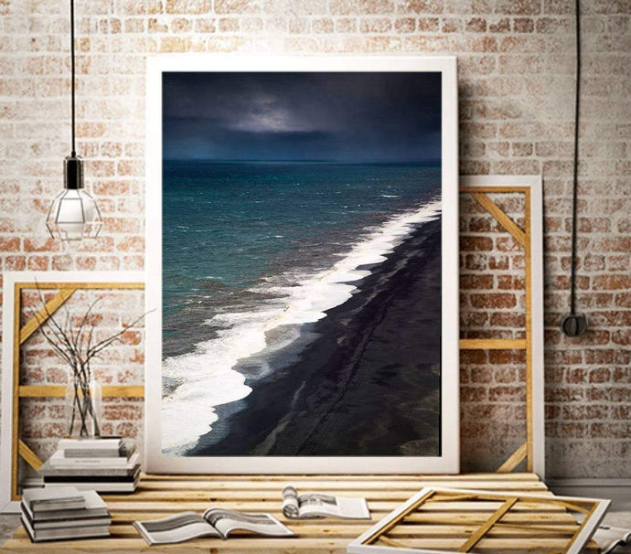 Scandinavian Prints | Dyrholaey Black Beach artwork, Icelandic fine art Home Decor Gifts - Sebastien Coell Photography