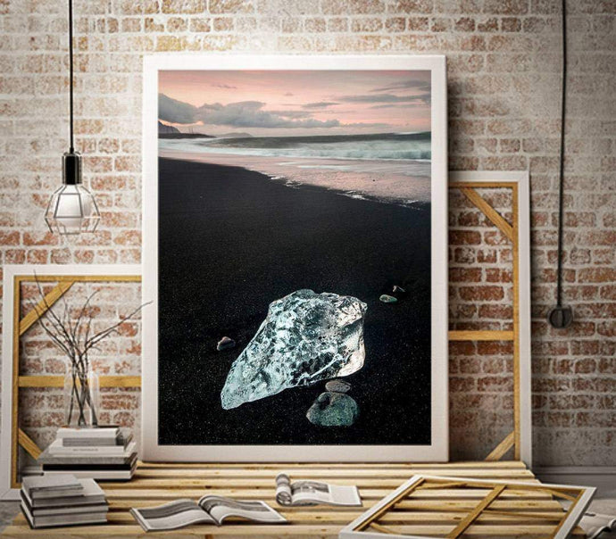 Icelandic Fine Art Print | Black Diamond Beach Seascape Photography Home Decor - Sebastien Coell Photography
