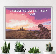 Load image into Gallery viewer, Dartmoor Poster Print | Great Staple Tor wall art, Devon Pictures for Sale - Home Decor - Sebastien Coell Photography