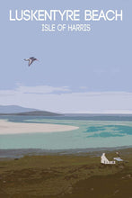Load image into Gallery viewer, Scottish Art Poster of Luskentyre Beach, Scottish Prints for Sale and Seascape Photography Home Decor Gifts - SCoellPhotography