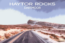 Load image into Gallery viewer, Travel Poster of Haytor Rock, Dartmoor Prints and Devon Landscape Photography Home Decor Gifts - SCoellPhotography