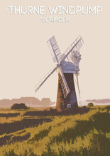 Load image into Gallery viewer, Windmill Poster of Thurne Windpump,  Norfolk Windmill Pictures for Sale and Norfolk Broads prints Home Decor Gifts - SCoellPhotography