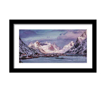 Load image into Gallery viewer, Panoramic Print of Norway's Reine | Nordic wall art, Arctic Seascape Photography - Sebastien Coell Photography