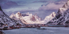 Load image into Gallery viewer, Panoramic Print of Norway's Reine | Nordic wall art, Arctic Seascape Photography - Sebastien Coell Photography