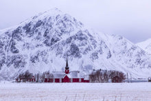 Load image into Gallery viewer, Nordic Arctic Prints of Flakstad Church | Lofoten Islands Photos for Sale, Home Decor Gifts - Sebastien Coell Photography