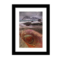 Load image into Gallery viewer, Scandinavian Prints of The Dragon Eye rock pool, Uttakleiv Beach wall art, Norway Lofoten Islands Photography Home Decor Gifts - SCoellPhotography